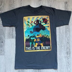 Marvel Villains Graphic Men’s Tee with Bold Print, Size M